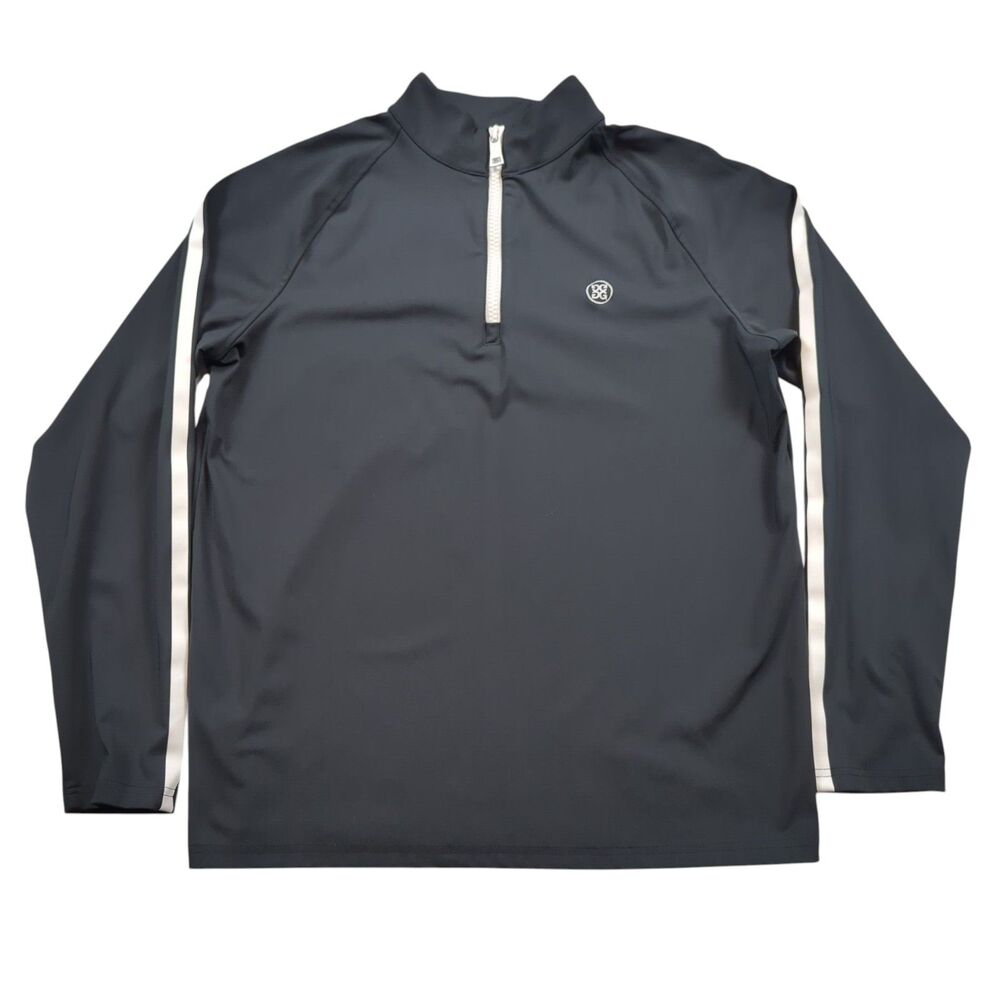 G/Fore G4 1/4 Zip Pullover Medium Black Onyx Sideline Golf Performance